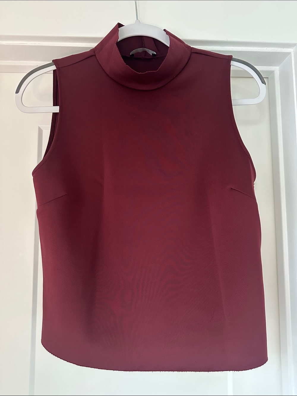 Zara Burgundy Sleeveless Turtleneck